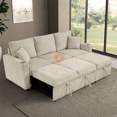 Kendal Sleeper Pull-Out Sofa Bed Sectional Couch