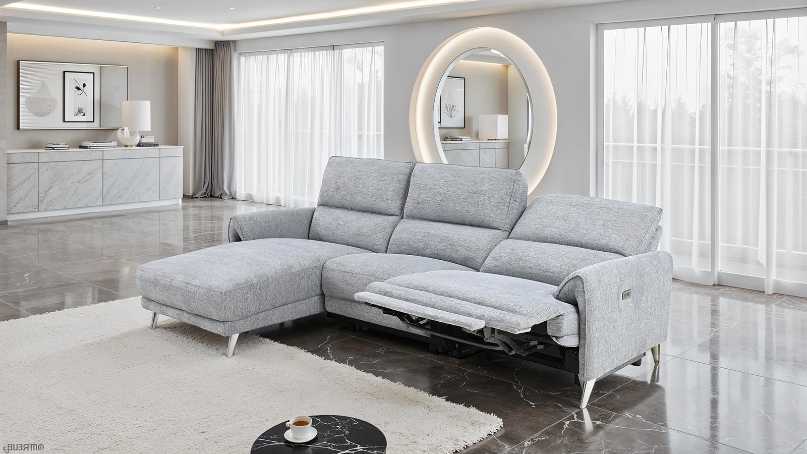 Brande Power Sectional, Left Chaise
