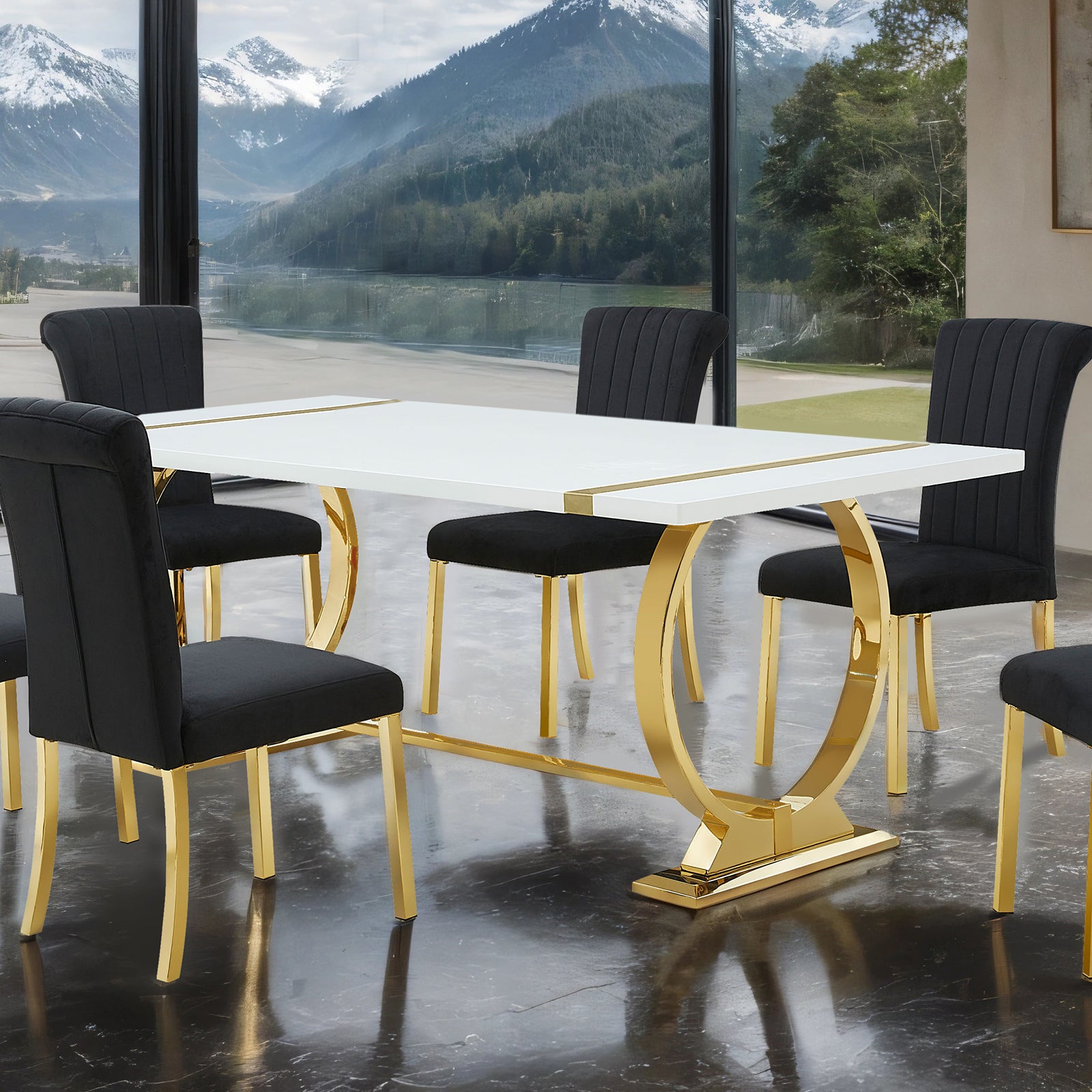 Holbaek 7 Pc 80" Dining Table Set