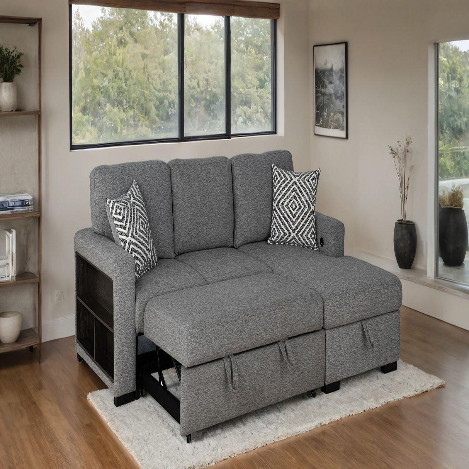 Chatham Sectional Pullout Sofa Bed (Right Chaise)