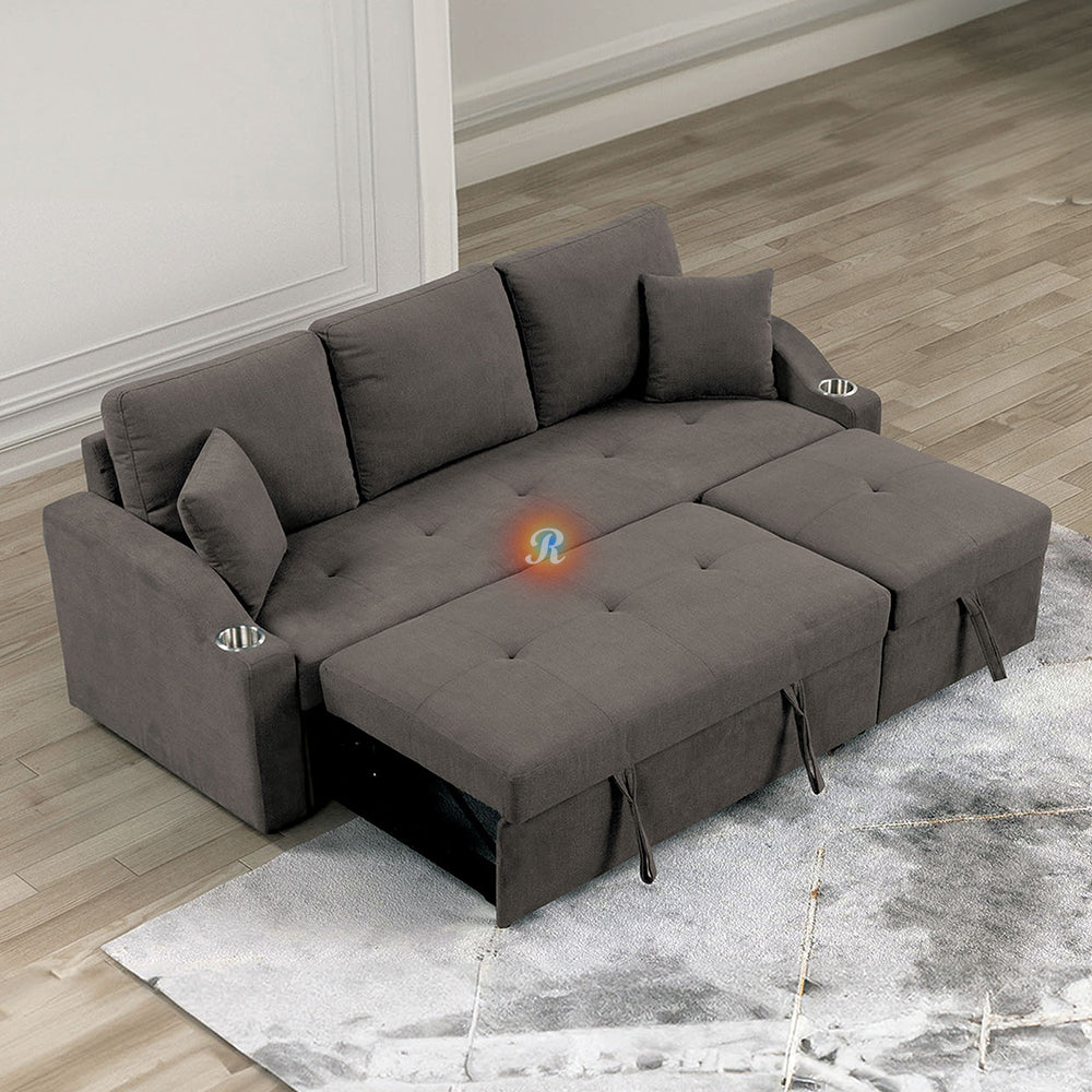 Royden L-Shaped Pullout Sleeper Sofa Bed
