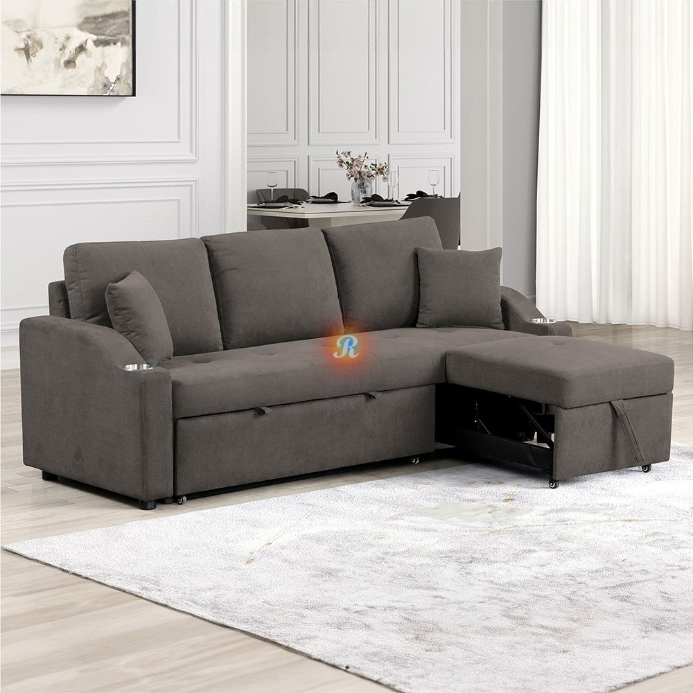 Royden L-Shaped Pullout Sleeper Sofa Bed