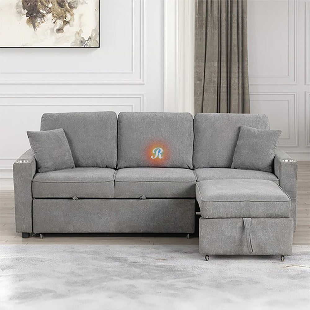Kendal Sleeper Pull-Out Sofa Bed Sectional Couch