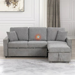 Kendal Sleeper Pull-Out Sofa Bed Sectional Couch