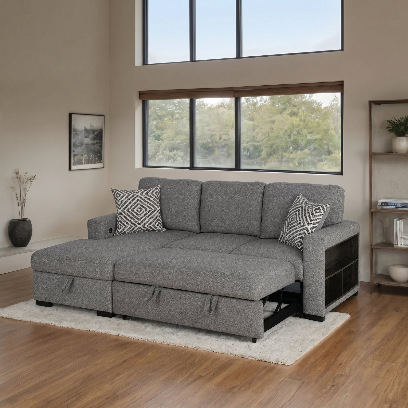 Chatham Sectional Pullout Sofa Bed (Left Chaise)