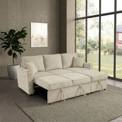 Kendal Sleeper Pull-Out Sofa Bed Sectional Couch