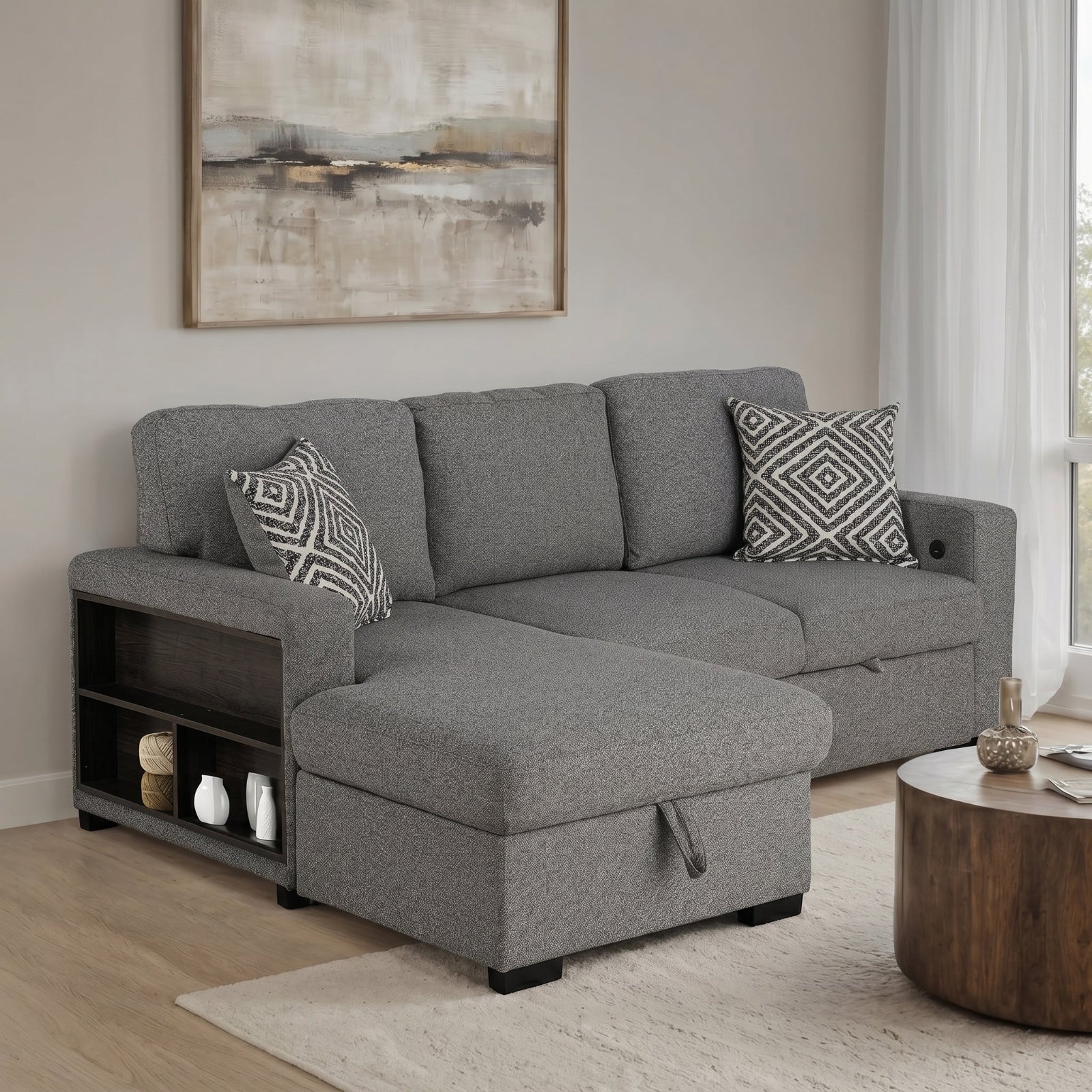 Chatham Sectional Pullout Sofa Bed (Left Chaise)