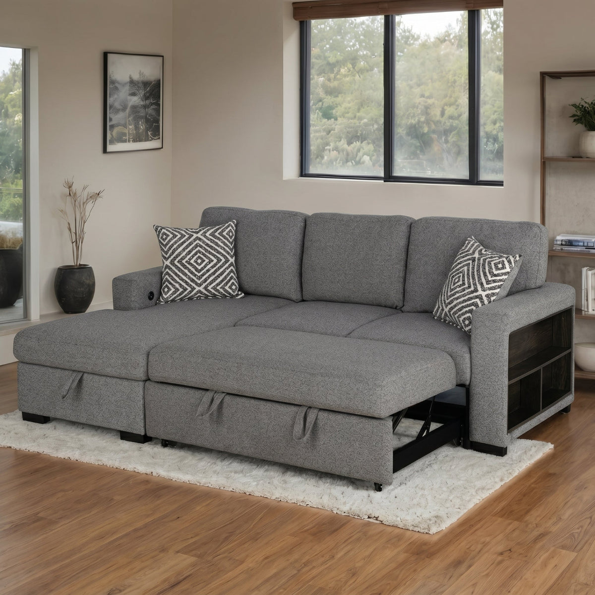 Chatham Sectional Pullout Sofa Bed (Left Chaise)