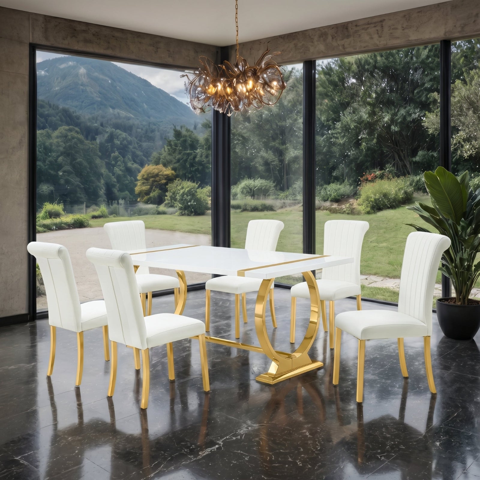 Holbaek 7 Pc 80" Dining Table Set